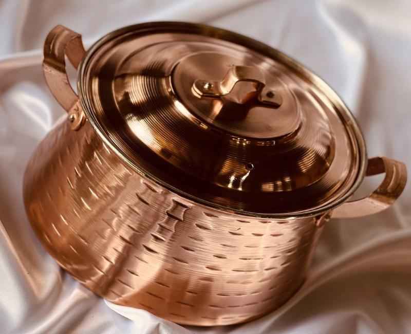 تصویر 3 از قابلمه مسی دونفره با انتقال حرارت یکنواخت و دوام بالا